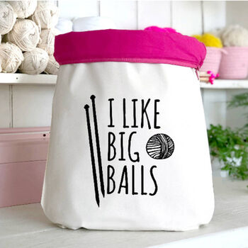 'I Like Big Balls' Knitting Bag, 2 of 2