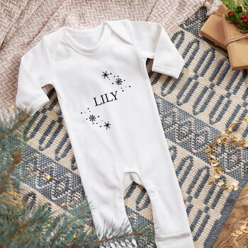 Personalised Baby's First Christmas Cotton Bib, 3 of 7