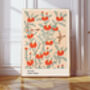 Japanese Textile Botanical Art Print, thumbnail 1 of 3