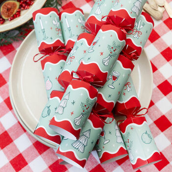 Bon Noel Green And Red Christmas Crackers, 2 of 5