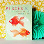 Mini Pisces Zodiac Card, thumbnail 1 of 4