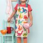 Personalised Wipeable Cotton Kids Dinosaur Apron, thumbnail 1 of 2