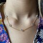 Antibes Blue Topaz And Gold Necklace, thumbnail 5 of 5