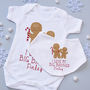 Personalised Gingerbread Sibling Baby Vest, thumbnail 4 of 5