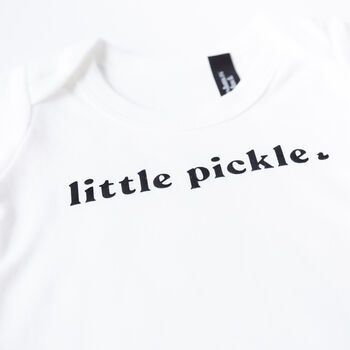 'Little Pickle' Organic Baby Grow, 3 of 4
