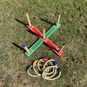 Traditional Wooden Quoits Garden Game, 3 of 4