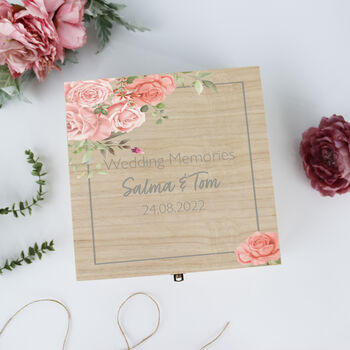 Personalised Floral Wedding Keepsake Box, 6 of 7