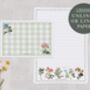 A5 Letter Writing Paper With Envelopes Gingham Florals, thumbnail 1 of 6