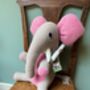 Large Soft Toy Elephant Handmade And Personalised, thumbnail 2 of 6