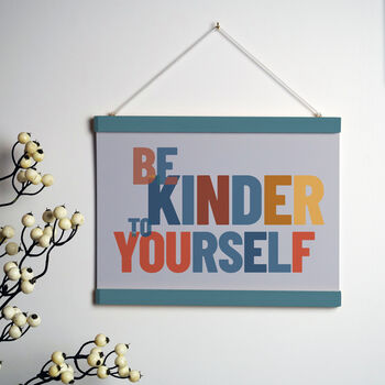 Be Kinder To Yourself A5 Print With Hanging Frame, 5 of 7