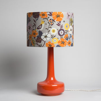 Bell Bottom Table Lamp With Nasturtium Shade, 2 of 4