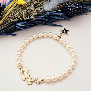 Pearl Bracelet With Bird Detail, 3 of 6