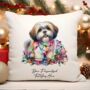 Personalised Shih Tzu In Christmas Lights, thumbnail 2 of 9