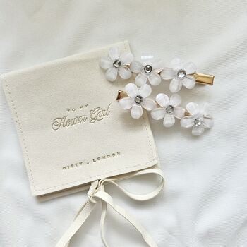 Flower Girl Proposal Hair Slides, 3 of 6