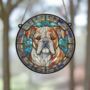 Bulldog Stained Glass Effect Suncatcher, thumbnail 3 of 3