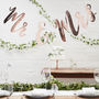Rose Gold Script Font Mr And Mrs Wedding Bunting, thumbnail 1 of 3