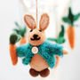 Personalised Rabbit In Blue Coat Decoration, thumbnail 3 of 5
