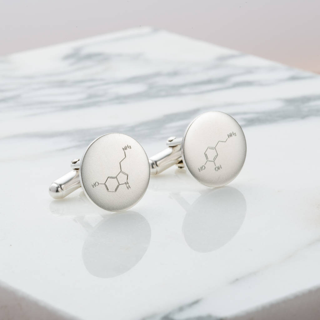 Image of Love And Happiness Molecule Cufflinks