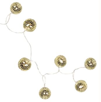 Luxe Gold Disco Balls String Lights, 2 of 4