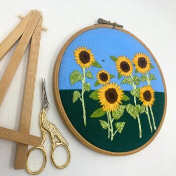 Sunflower Embroidery Kit, 3 of 9