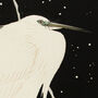 Vintage Japanese Art Heron Snow Art Print, thumbnail 4 of 5