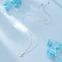 Tiny Starburst Pendant Necklace In Sterling Silver, thumbnail 4 of 12