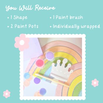 Paint Your Own Princess Crown Shape Craft Kit Party Bag Fillers, 2 of 4