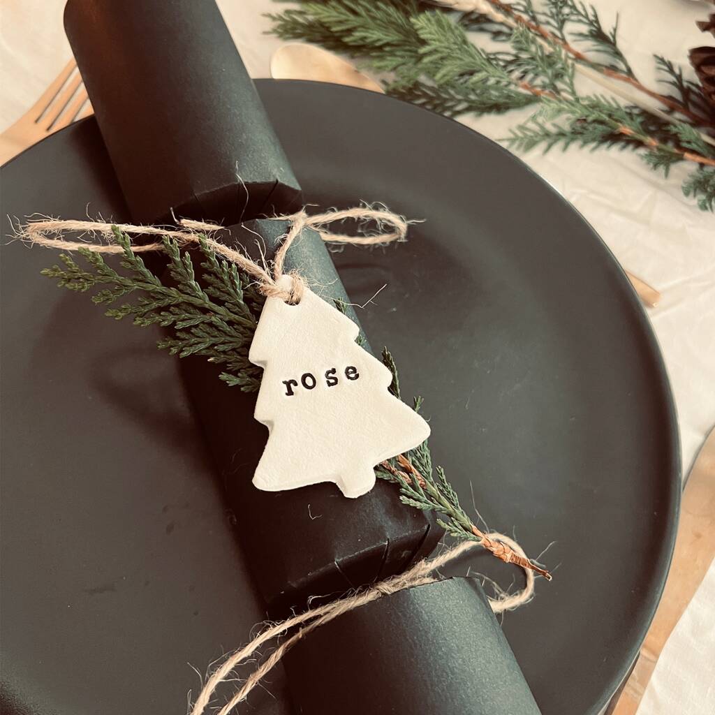 Personalised Clay Christmas Tree Tag, 1 of 3