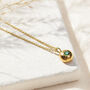 Molten Orb Large Cz Birthstone Necklace, thumbnail 2 of 9