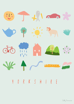 Yorkshire Icons Art Print, 3 of 3