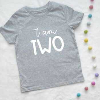 I Am One. Childs Birthday T Shirt, 6 of 8
