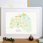 Map Of East Yorkshire Art Print, thumbnail 6 of 9