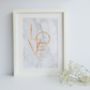 Marble And Gold 'Love' Print, thumbnail 2 of 2