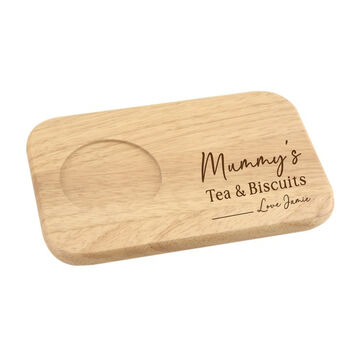 Mummy's Personalised Wooden Tea And Biscuit Board, Mother's Day Gift, 4 of 5