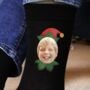 Personalised Photo Upload Elf Christmas Socks, thumbnail 3 of 4