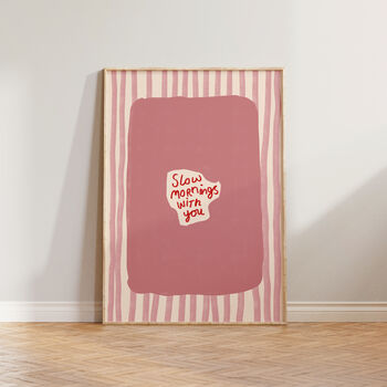 Slow Mornings With You Striped Print, 2 of 8