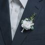 Buttonhole Corsage In Lime, thumbnail 1 of 7