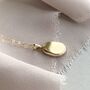 Gold Shilling Organic Recycled 9ct Solid Gold Necklace, thumbnail 6 of 6