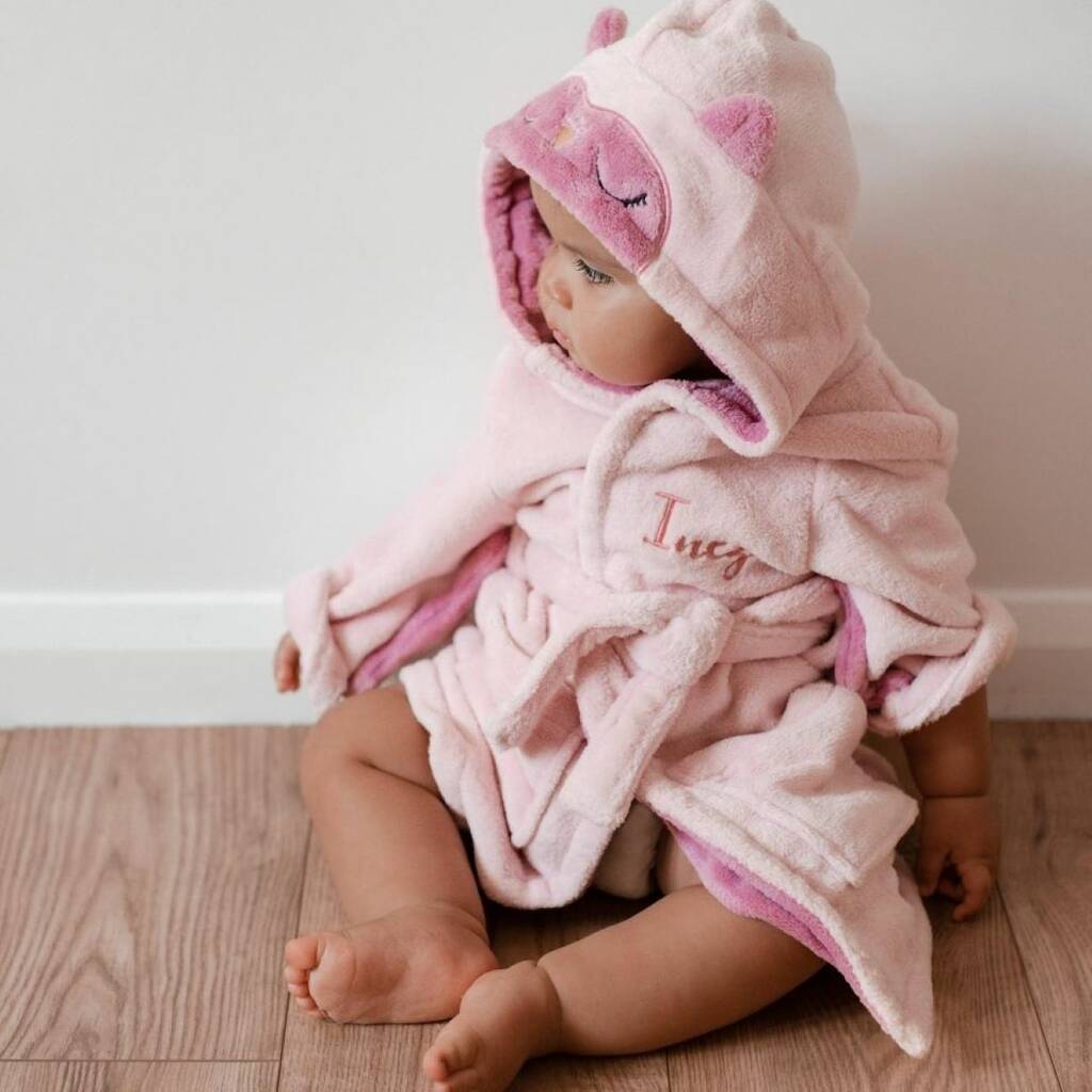 Personalised Pink Owl Robe By My 1st Years