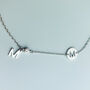 Sterling Silver M Initial Charm Bracelet, thumbnail 3 of 5