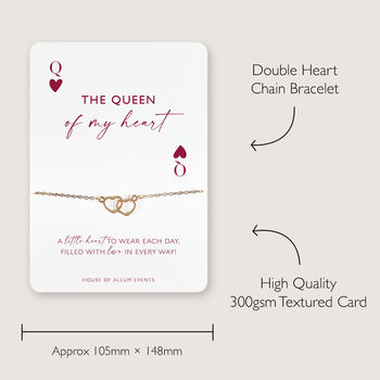 Lucky In Love Queen Of My Heart Bracelet Gift For Girlfriend Valentine Anniversary, 4 of 5