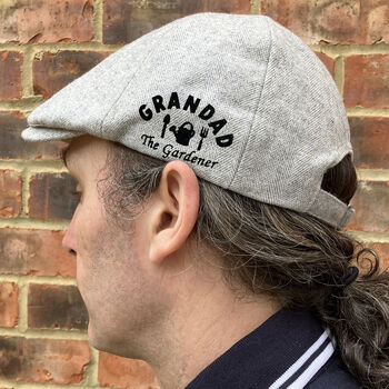 Personalised Dad/Grandad Gardening Hobby Flat Cap, 3 of 5