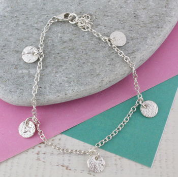 Sterling Silver Circle Charm Bracelet, 3 of 6