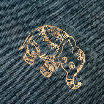 Elephant Good Fortune Foil Scarf Letterbox Gift, 3 of 7