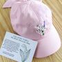 Personalised Birthday Flower Organic Cotton Cap Gift, thumbnail 6 of 10
