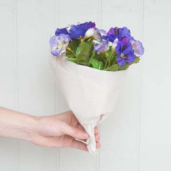 Faux Pansy Bouquet, 6 of 6
