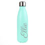 Personalised Mint Green Metal Insulated Drinks Bottle, thumbnail 4 of 6