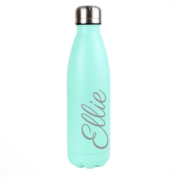 Personalised Mint Green Metal Insulated Drinks Bottle, 4 of 6