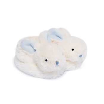 Doudou Et Compagnie Blue Booties With Rattle, 2 of 4