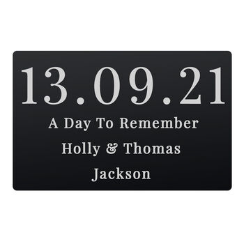 Personalised Special Date Black Wallet Card, 4 of 4